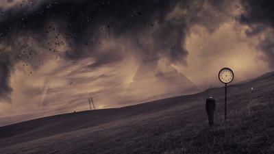 Man watch loneliness 4k wallpaper