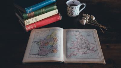 Map book poppy seeds cup 4k wallpaper