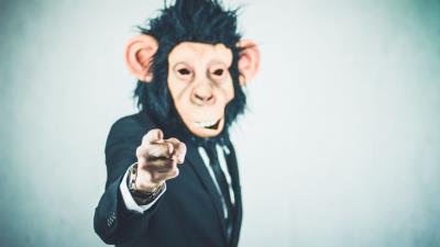 Mask monkey hand 4k wallpaper