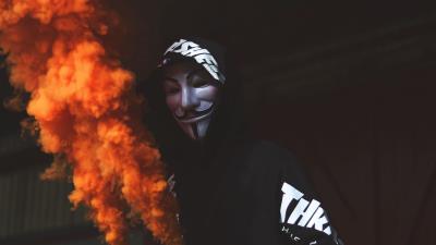Mask smoke bomb hood image 4k wallpaper