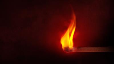 Match fire flame sulfur 4k wallpaper