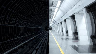 Metro tunnel distance 4k wallpaper