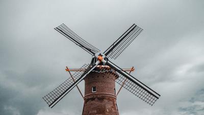 Mill structure wings 4k wallpaper