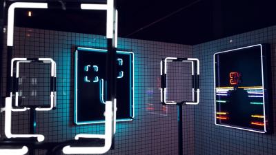 Neon lamps light image 4k wallpaper