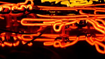 Neon lamps light 4k wallpaper