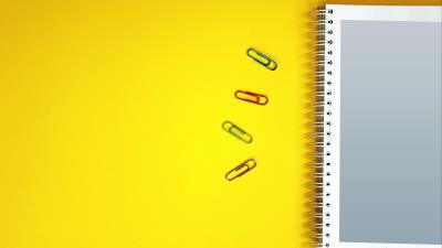 Notebook paper clips surface 4k wallpaper