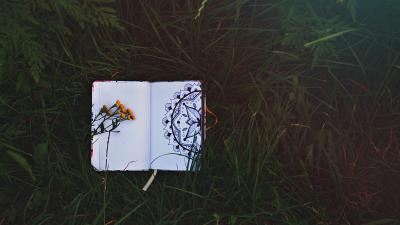 Notepad patterns flowers 4k wallpaper