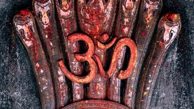 Om symbol sacral 4k wallpaper