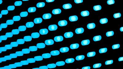 Ovals blue surface neon 4k wallpaper