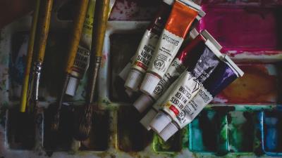 Paint acrylic tubes 4k wallpaper