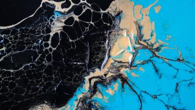 Paint gradient mixing cracks 4k wallpaper