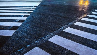 Pedestrian crossing road marking 4k wallpaper