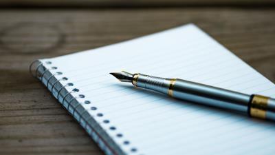 Pen notebook spiral 4k wallpaper