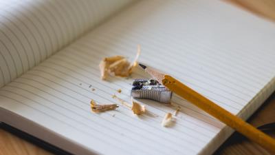 Pencil sharpener notebook 4k wallpaper