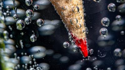 Pencil water bubbles 4k wallpaper