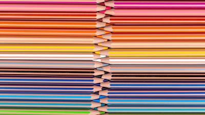 Pencils colorful gradient 4k wallpaper