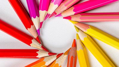 Pencils colorful macro image 4k wallpaper