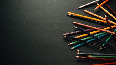 Pencils multicolored stationery 4k wallpaper