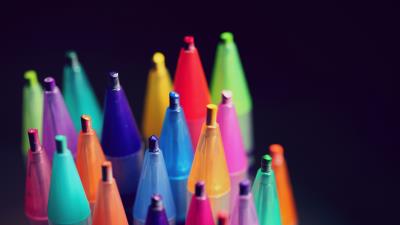 Pens pencils multicolor 4k wallpaper