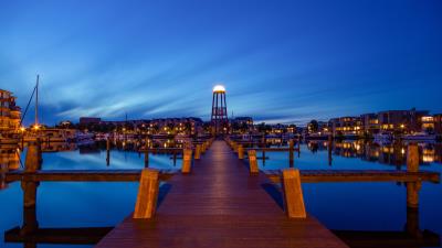 Pier promenade sea 4k wallpaper