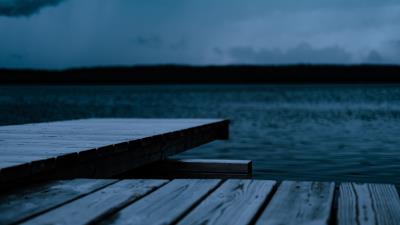 Pier wooden lake 4k wallpaper