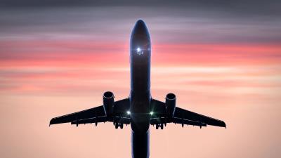 Plane flight sky 4k wallpaper