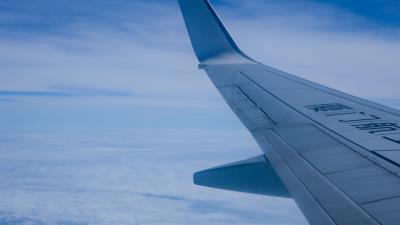 Plane wing clouds 4k wallpaper