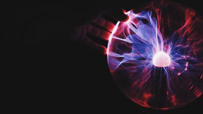 Plasma lamp neon electrode glow 4k wallpaper