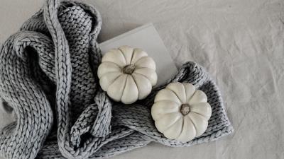 Pumpkin book fabric 4k wallpaper