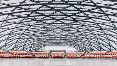 Roof architecture grandstand 4k wallpaper