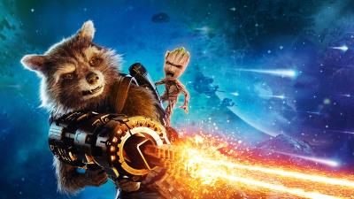 Rocket raccoon guardians of the galaxy vol 2 bradley cooper 8k wallpaper