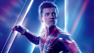 Tom holland as spider man avengers infinity war 4k 8k wallpaper