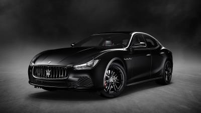2018 maserati ghibli nerissimo black edition 8k wallpaper