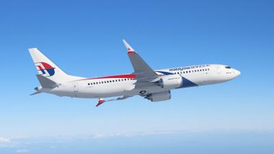737 8max malaysia airlines 8k wallpaper