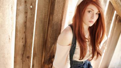 Beautiful redhead 8k wallpaper