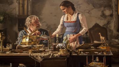 Beauty and the beast kevin kline emma watson uhd 8k wallpaper