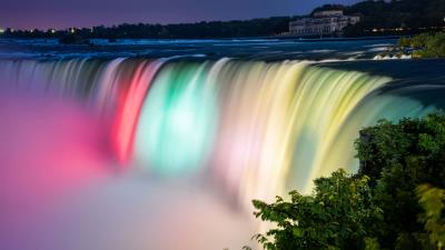 Colorful niagara falls 8k wallpaper