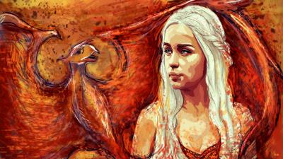Daenerys targaryen game of thrones artwork new 8k wallpaper