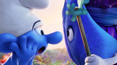 Hefty smurf smurfs the lost village animation 2017 8k wallpaper
