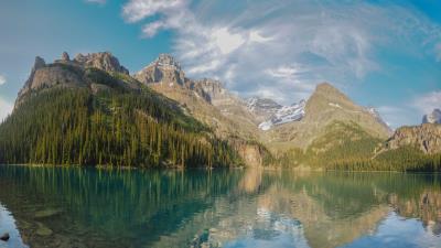 Lake Ohara Canada 8k wallpaper