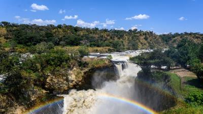 Murchison Waterfall Nile Uganda 8k wallpaper