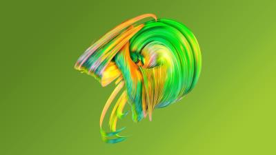 Paintwave Green 8k wallpaper
