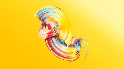 Paintwave Yellow 8k wallpaper