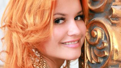 Pretty redhead 8k wallpaper