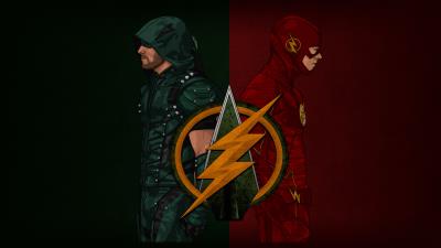 Arrow flash artwork 5k wallpaper