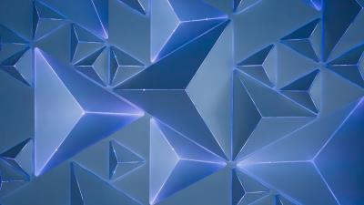 Blue geometry 4k wallpaper