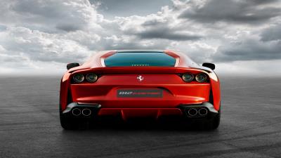 Ferrari 812 superfast rear 5k wallpaper