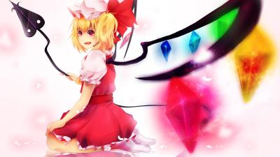 Flandre scarlet anime girl vampire 5k wallpaper