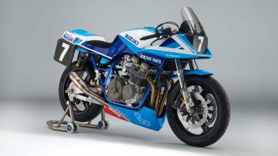 Team classic suzuki gsx1100sd katana race bike 5k wallpaper