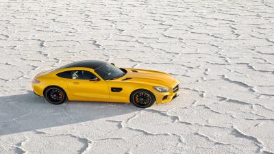 Yellow mercedes benz amg gt 5k wallpaper